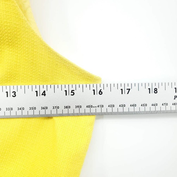 J Crew Factory Yellow Canary Textured Cotton Dress Pockets Lined 2 - Picture 11 of 14